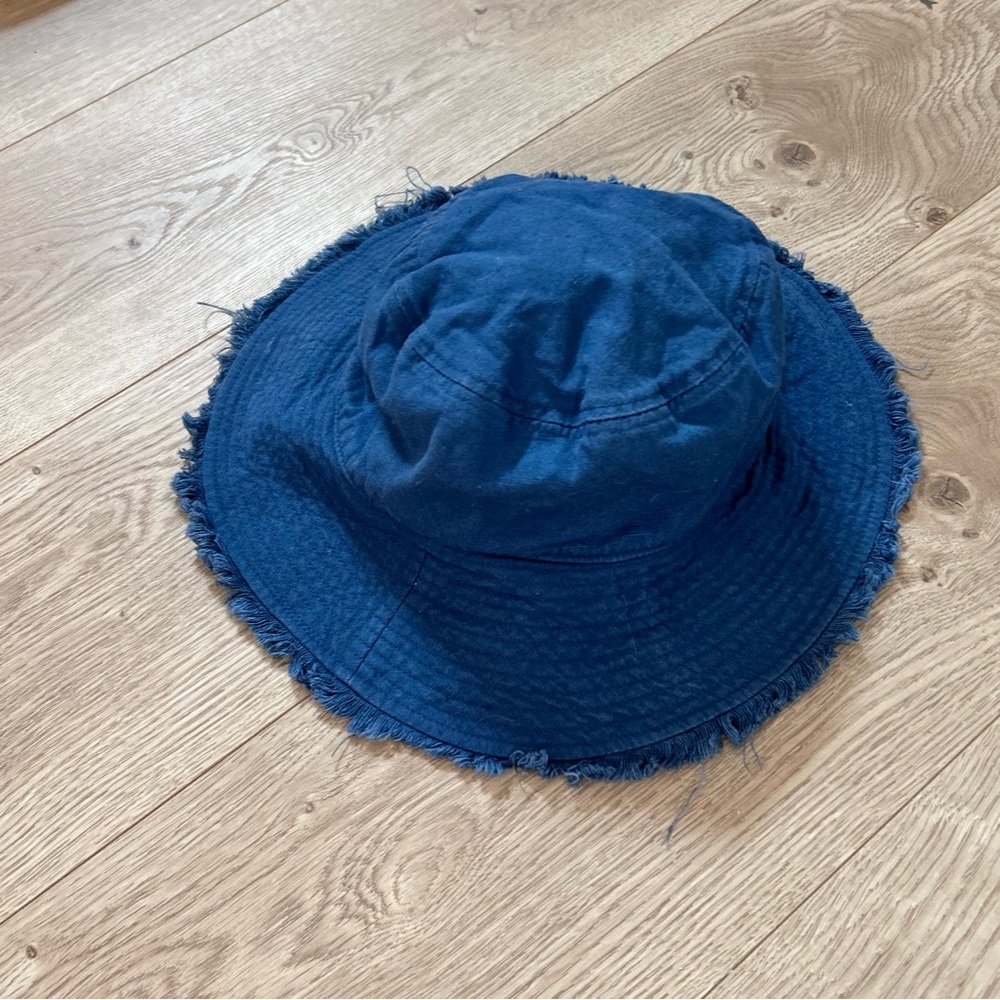 Anthropologie sun hat blue adjustable